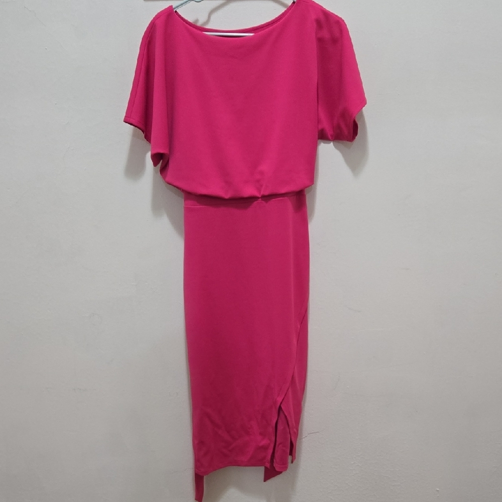 Kensie Vibrant Pink Midi Dress